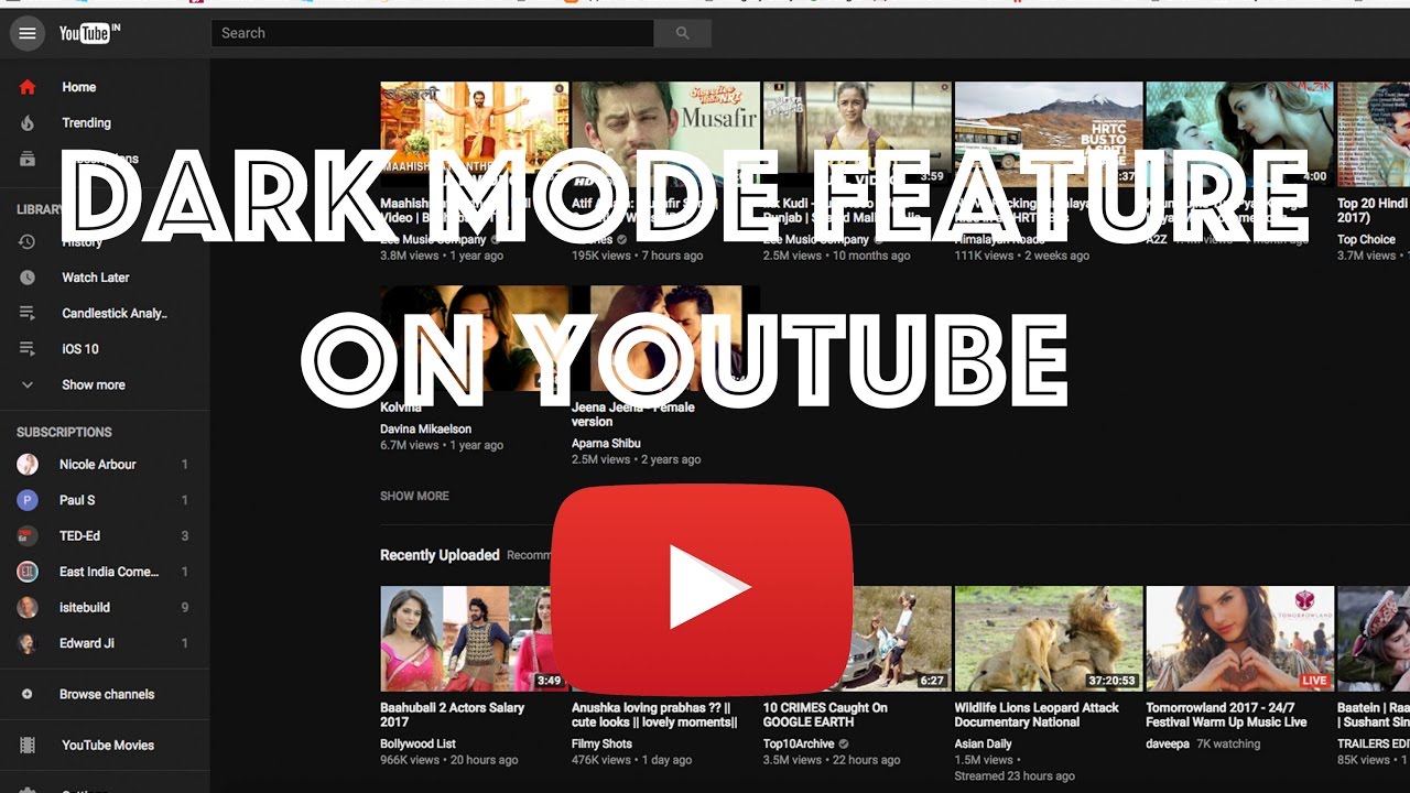 Night Time Mode For Youtube On A Mac